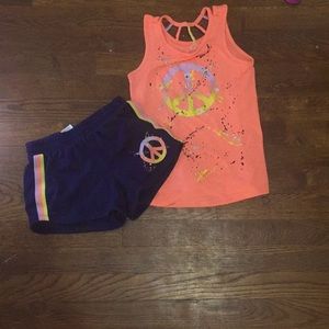 A matching top and bottom outfit